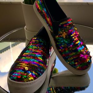 Multicolor sequins shoes